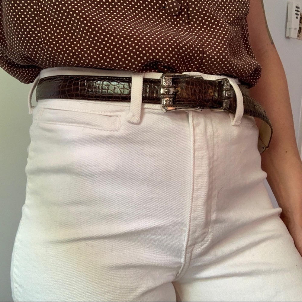 Western Brighton brown leather belt size XL